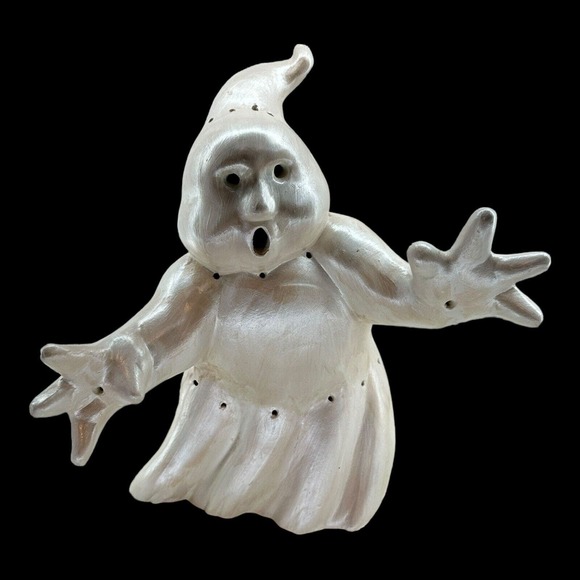 1980s Ceramic Mooglie Ghost Hobbyist Ghostbusters Mold Light Up Vintage NO CORD - Picture 1 of 6